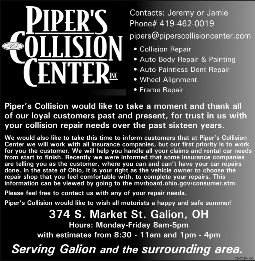 Serving Galion And The Surrounding Area