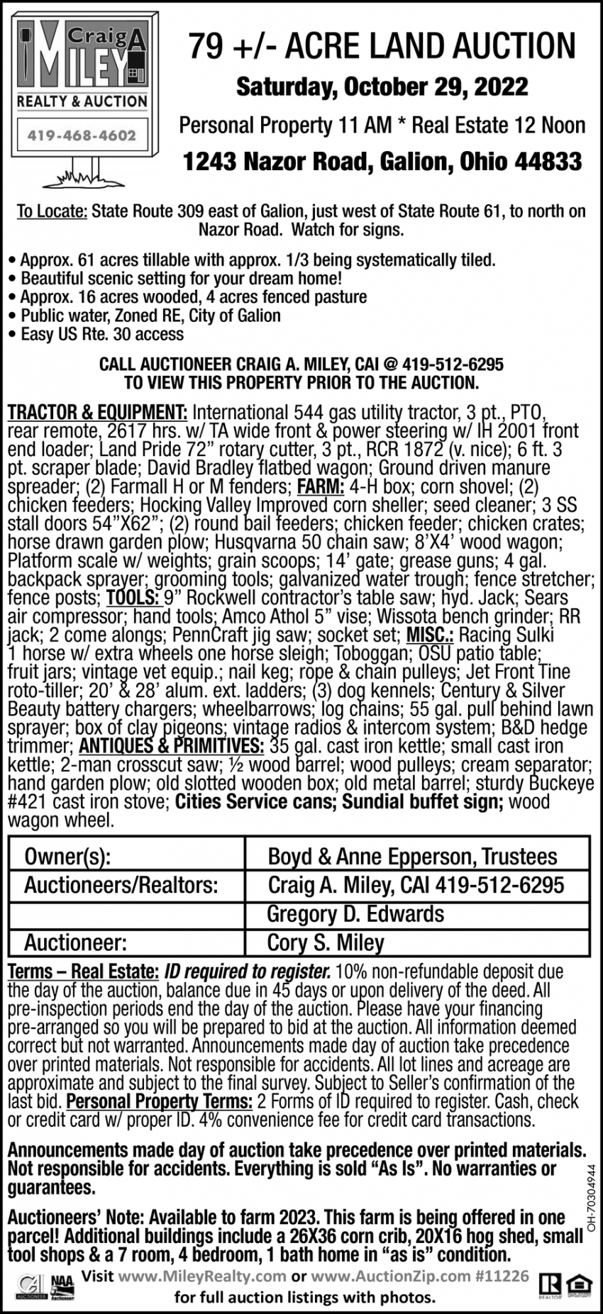79 +/- Acre Land Auction