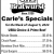 Carle's Specials