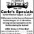 Carle's Specials