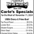 Carle's Specials