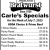 Carle's Specials