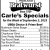 Carle's Specials