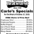 Carle's Specials
