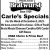 Carle's Specials