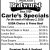 Carle's Specials