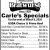 Carle's Specials