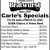 Carle's Specials