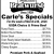 Carle's Specials