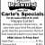 Carle's Specials