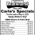 Carle's Specials