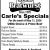 Carle's Specials