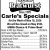Carle's Specials
