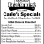Carle's Specials
