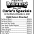 Carle's Specials