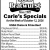 Carle's Specials