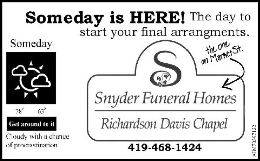 Snyder Funeral Homes, Richardson Davis Chapel
