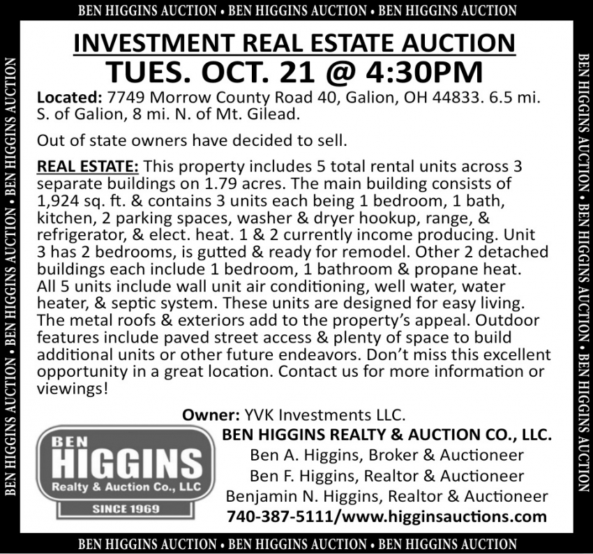 Ben Higgins Realty & Auction Co, LLC