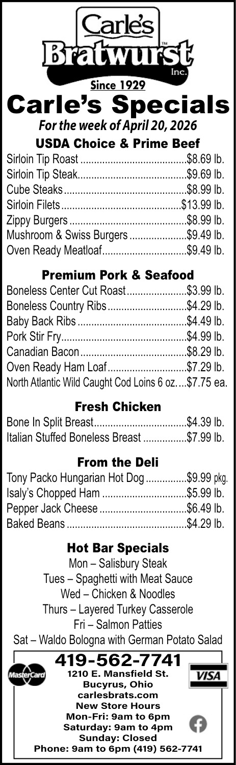 Carle's Bratwurst Inc