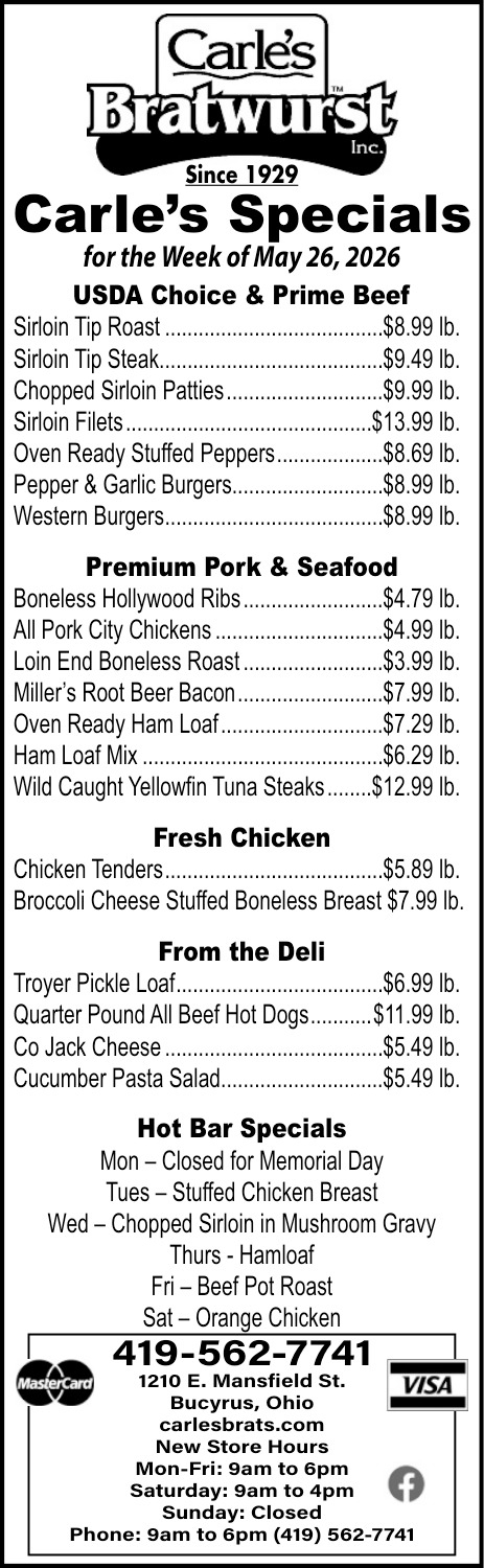 Carle's Bratwurst Inc
