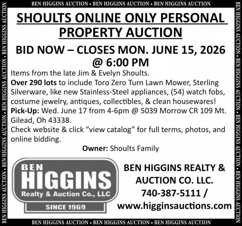 Ben Higgins Realty & Auction Co, LLC