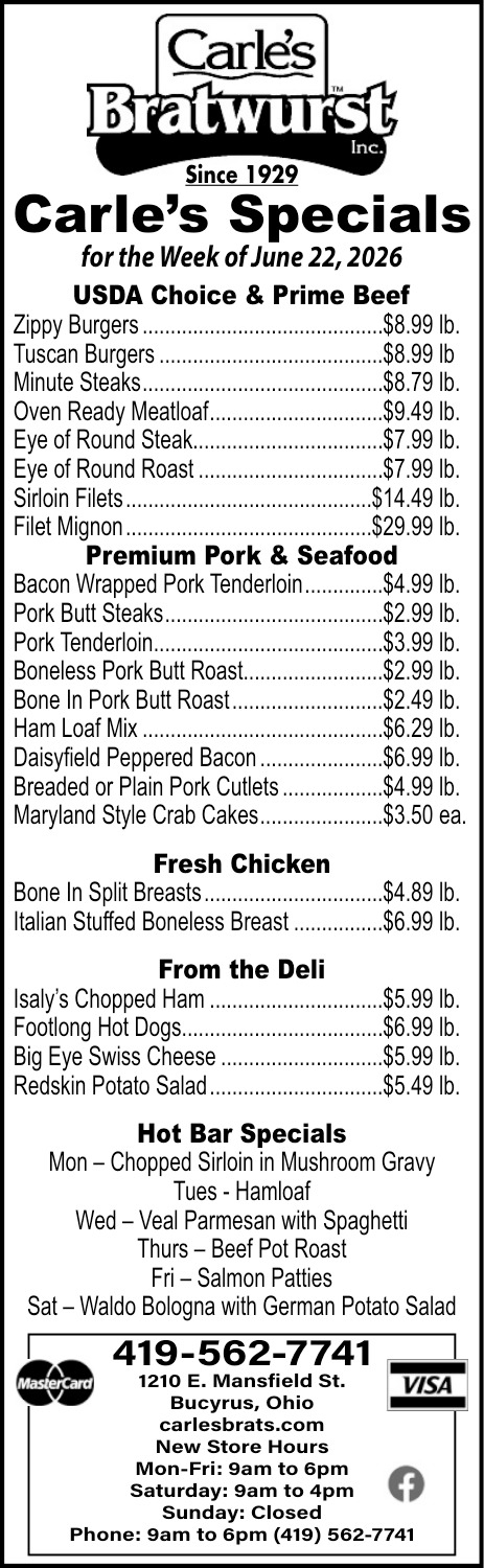 Carle's Bratwurst Inc