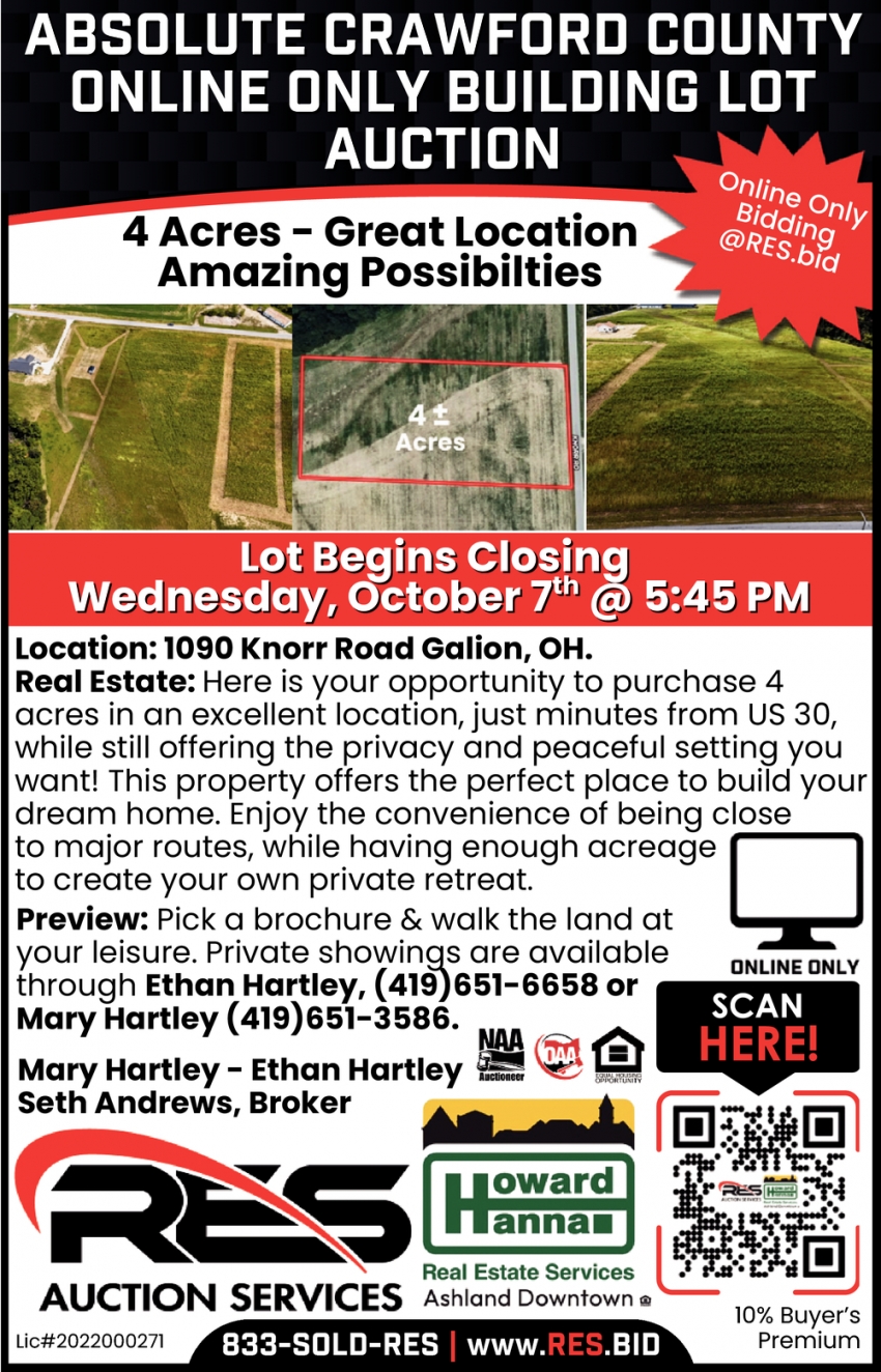 RES Auction Services: Brock J. Rader