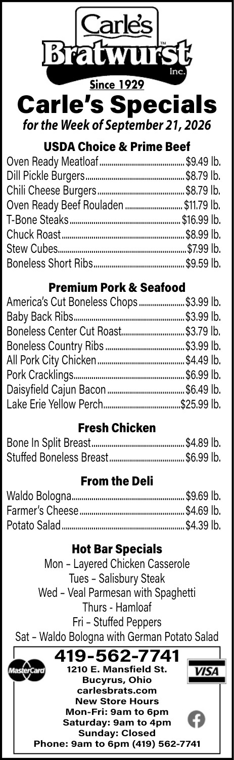 Carle's Bratwurst Inc