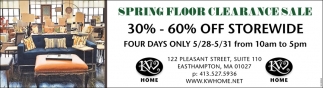 Spring Floor Clearance Sale