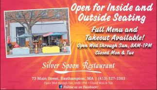 Open for Inside and Outside Seating