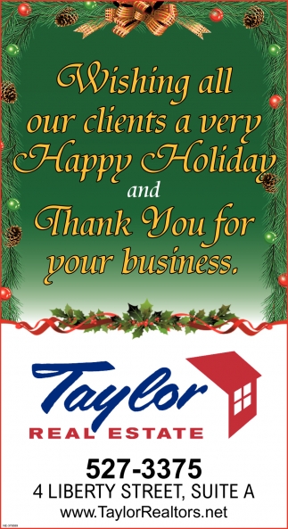 Wishing All Our Clients A Very Happy Holiday And Thank You For Your Business