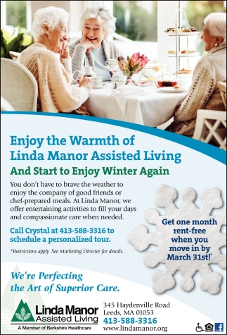 Enjoy the Warmth of Linda Manor Assisted Living