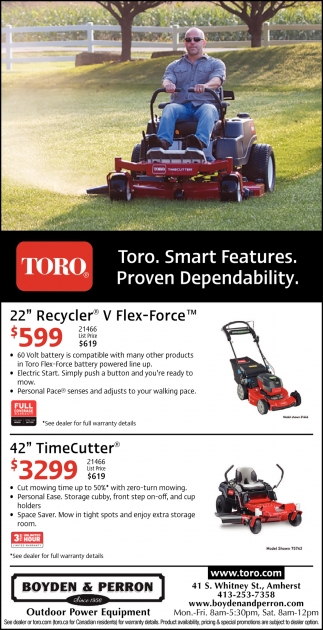 Toro. Smart Features. Proven Dependability. 