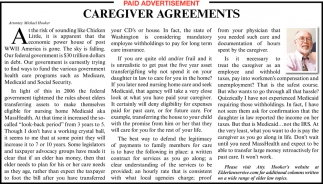 Caregiver Agreements
