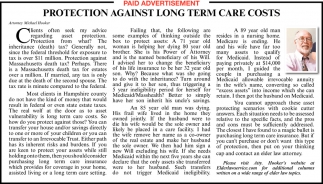 Protection Against Long Term Care Costs