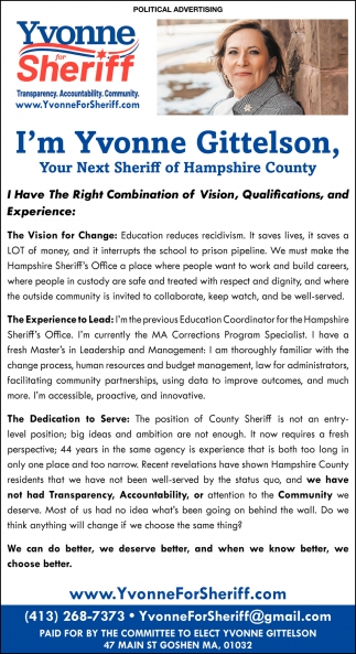 Your Next Sheriff of Hampshire County