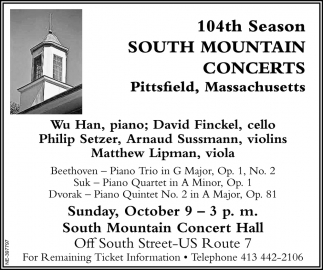 104th Season South Mountain Concerts