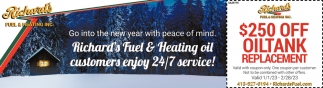 Richard's Fuel & Heating Oil Customers Enjoy 24/7 Service!