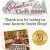 Thank You for Voting Us Your Favorite Sweet Shop!
