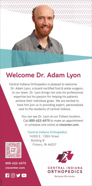 Welcome Dr. Adam Lyon