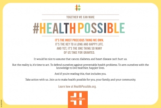 Together We Can Make #Healthpossible