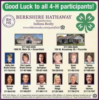 Good Luck To All 4-H Participants!