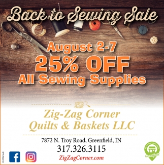 Back To Sewing Sale