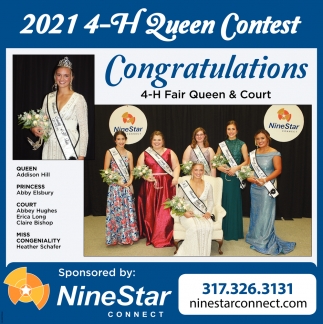 Congratulations 4-H Fair Queen & Court