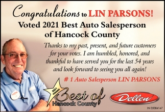 Congratulations to Lin Parsons!