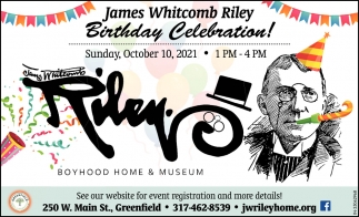 James Whitcomb Riley Birthday Celebration!