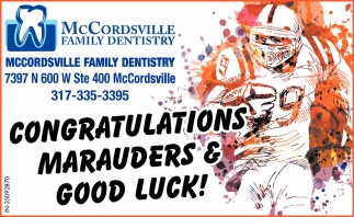 Congratulations Marauders & Good Luck!