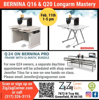 Bernina Q16 & Q20 Longarm Mastery