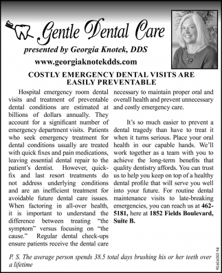 Costly Emergency Dental Visits are Easily Preventable