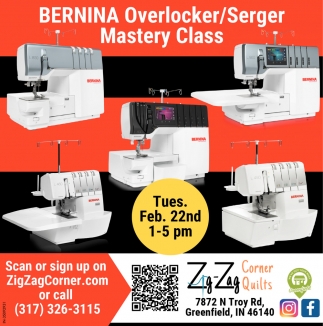 Bernina Overlocker/Serger Mastery Class